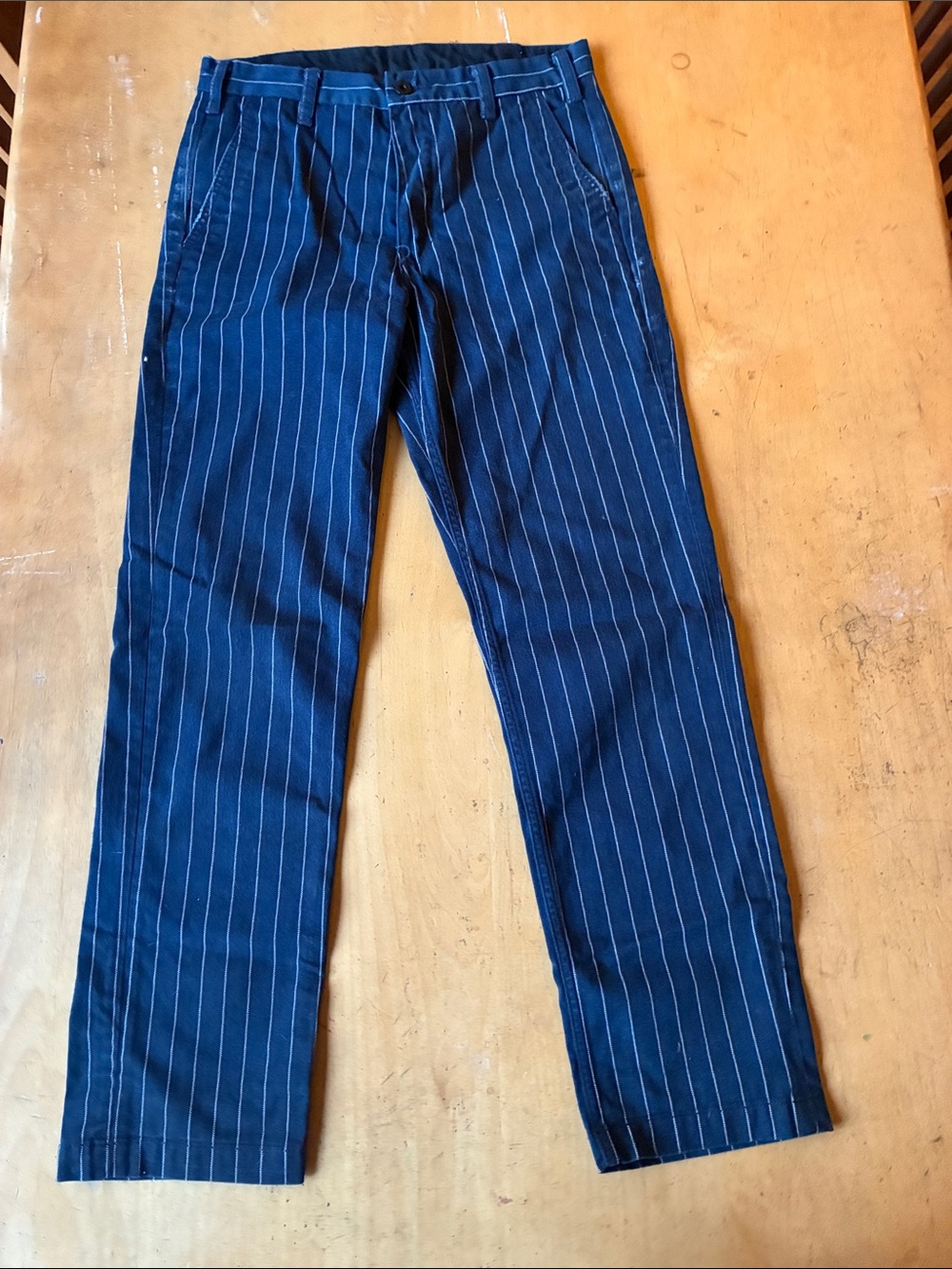 Levi's Navy Blue Pinstripe Skateboarding Pants